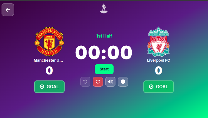 Match start screen with teams ready at 00:00